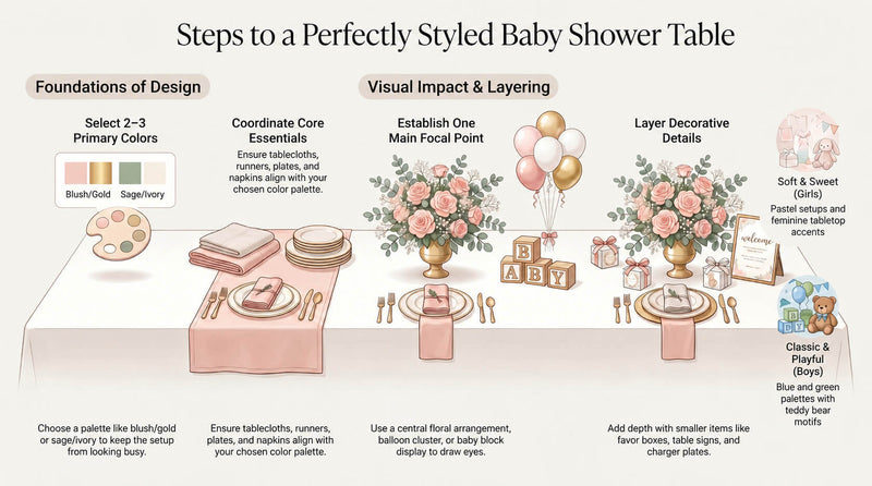 Steps Perfectly Styled Baby Shower Table Decoration