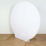 7.5ft White Round Spandex Fit Wedding Backdrop Stand Cover