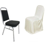 Ivory Stretch Slim Fit Scuba Chair Covers, Wrinkle Free Durable Slip On Chair Covers