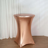 32inch Dia Premium Metallic Blush Spandex Highboy Cocktail Table Cover