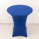 Royal Blue Highboy Spandex Cocktail Table Cover, Fitted Stretch Tablecloth