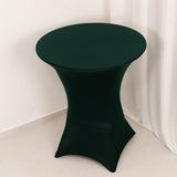 Hunter Emerald Green Highboy Spandex Cocktail Table Cover, Fitted Stretch Tablecloth