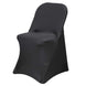 Black Spandex Stretch Fitted Folding Slip On Chair Cover - 160 GSM