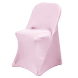 Pink Spandex Stretch Fitted Folding Slip On Chair Cover - 160 GSM