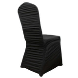 Black Rouge Stretch Spandex Fitted Banquet Slip On Chair Cover