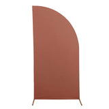 7ft Matte Terracotta (Rust) Spandex Half Moon Chiara Backdrop Stand Cover