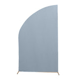 8ft Dusty Blue Spandex Fitted Wedding Arch Cover For Half Moon Top Chiara Backdrop Stand