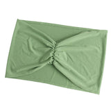 5 Pack Sage Green Wide Ruffled Fitted Spandex Chair Sash Band#whtbkgd