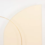 8ft Beige Spandex Fitted Wedding Arch Cover For Half Moon Top Chiara Backdrop Stand