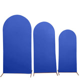 Set of 3 | Matte Royal Blue Spandex Fitted Chiara Backdrop Stand Cover For Round Top