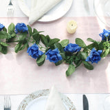 6ft | Royal Blue Artificial Silk Rose Garland UV Protected Flower Chain