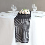 12x108inch Black Diamond Glitz Sequin Table Runner