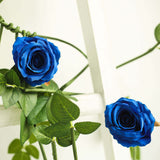 6ft | Royal Blue Real Touch Artificial Rose & Leaf Flower Garland Vine