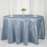 120inch Dusty Blue Accordion Crinkle Taffeta Round Tablecloth