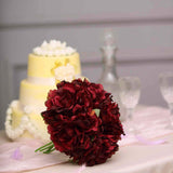 11inch Burgundy Real Touch Artificial Silk Peonies Flower Bouquet