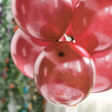 25 Pack | 12inch Shiny Pearl Burgundy Latex Helium or Air Balloons