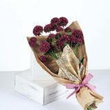 2 Bushes | 33inch Burgundy Artificial Chrysanthemum Mum Flower Bouquets