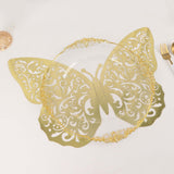 10 Pack Metallic Gold Foil Jumbo 3D Butterfly Wall Stickers, Disposable Paper Charger