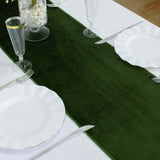 12inch x 108inch Olive Green Premium Velvet Sheen Finish Table Runner