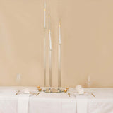 Round Cluster Taper Candelabra Candle Holders, Votive Pillar LED Candle Holders Round Mirror Base