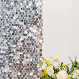 7ft Silver Double Sided Big Payette Sequin Chiara Wedding Arch Cover For Half Moon Backdrop Stand