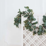 7ft Real Touch Green Artificial Eucalyptus Boxwood Leaf Garland Vine