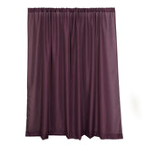 2 Pack Eggplant Polyester Event Curtain Drapes, 10ftx8ft Backdrop Event Panels With Rod Pockets