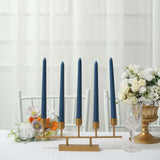 12 Pack | 10inch Navy Blue Premium Wax Taper Candles, Unscented Candles