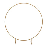 5ft Gold Metal Round Wedding Arch Arbor, Balloon Circle, Flower Frame Backdrop Stand