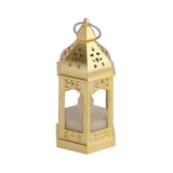 6 Pack Clear Moroccan Style Mini Lantern with Flickering LED Tealight Candles#whtbkgd