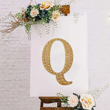 8inch Gold Decorative Rhinestone Alphabet Letter Stickers DIY Crafts - Q