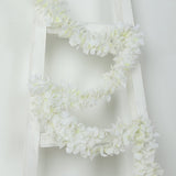 10 Pack White Artificial Wisteria Vines Flower Garlands, Hanging Silk Flowers Wedding