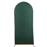 6ft Matte Hunter Emerald Green Spandex Fitted Chiara Backdrop Stand Cover For Round Top Wedding Arch