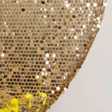 7.5ft Sparkly Gold Big Payette Sequin Single Sided Wedding Arch Cover for Round Backdrop