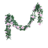 6ft | Pink Artificial Silk Rose Garland UV Protected Flower Chain