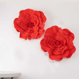 2 Pack | 24inch Large Red Real Touch Artificial Foam DIY Craft Roses