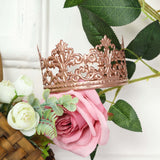 2inch Blush/Rose Gold Metal Princess Crown Cake Topper Wedding Cake Decor