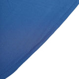 Royal Blue Round Heavy Duty Spandex Cocktail Table Cover With Natural Wavy Drapes