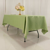 60"x102" Sage Green Lamour Satin Rectangle Tablecloth