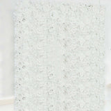 11 Sq ft. | White 3D Silk Rose and Hydrangea Flower Wall Mat Backdrop