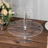 2 Tier 24-Slot Clear Acrylic Waffle Cone Holder Food Display Stand