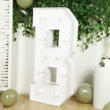 4ft White Large Marquee Light Up Letter B Mosaic Balloon Frame Pre-Cut Foam Board 10 Warm White