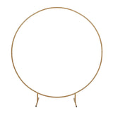 4ft Gold Metal Round Wedding Arch Table Centerpiece, Balloon Circle, Flower Frame Backdrop Stand