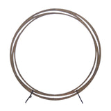 8ft Neutral Brown Wood DIY Round Wedding Arch Backdrop Stand, Rustic Photo Backdrop Stand#whtbkgd