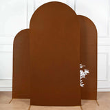 7ft Cinnamon Brown Spandex Fitted Wedding Arch Cover