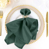 5 Pack | Hunter Emerald Green Seamless Cloth Dinner Napkins, Reusable Linen | 20inchx20inch