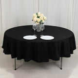 90" Fire Retardant Black Tablecloth Premium Polyester Round Table Cover