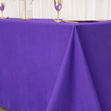 90"x132" PURPLE Polyester Rectangular Tablecloth