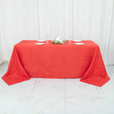 90x132inch Red Accordion Crinkle Taffeta Rectangular Tablecloth