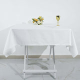 54"x54" White 100% Cotton Linen Square Tablecloth Washable